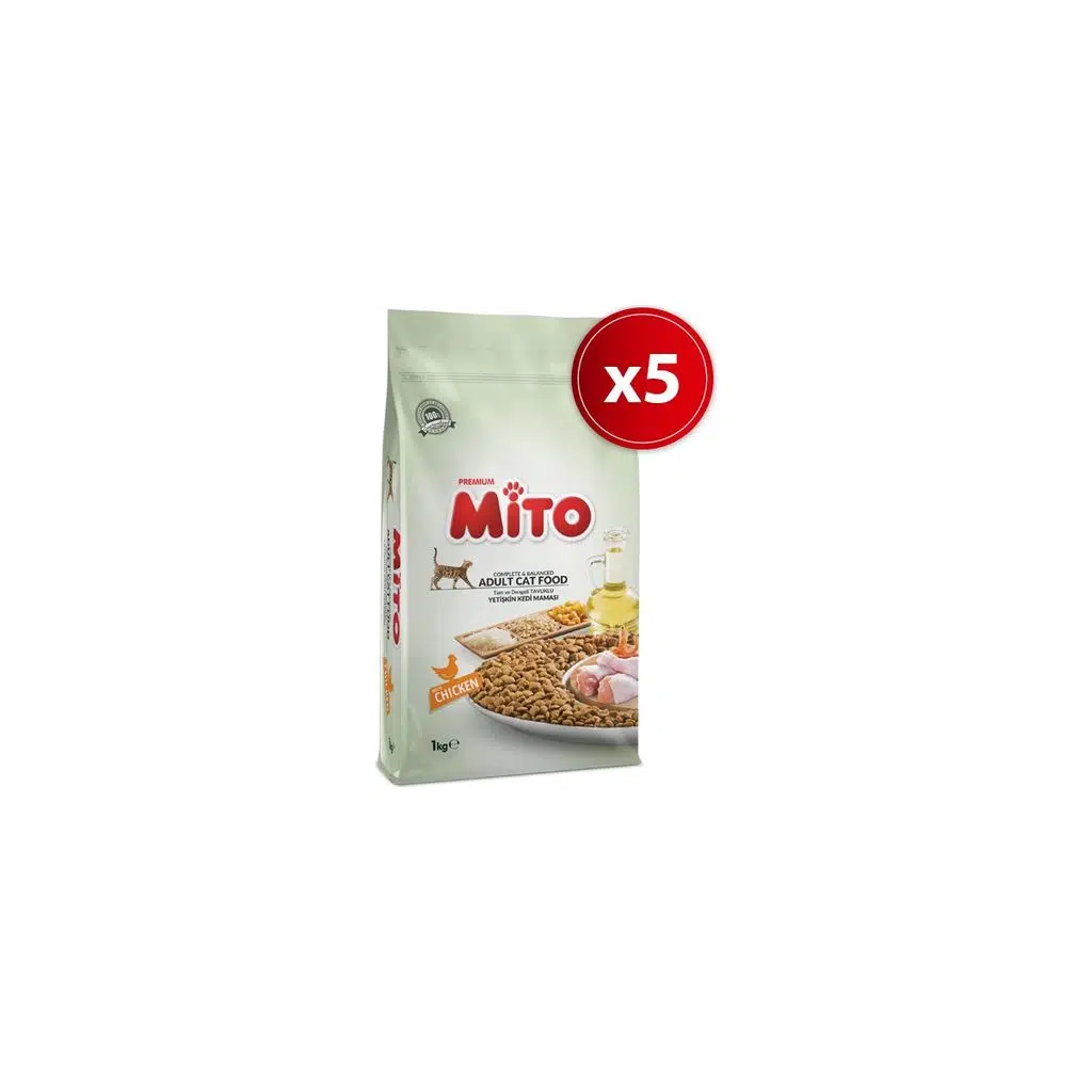 Mito Adult Yetişkin Kedi Maması 1 kg x 5 Adet
