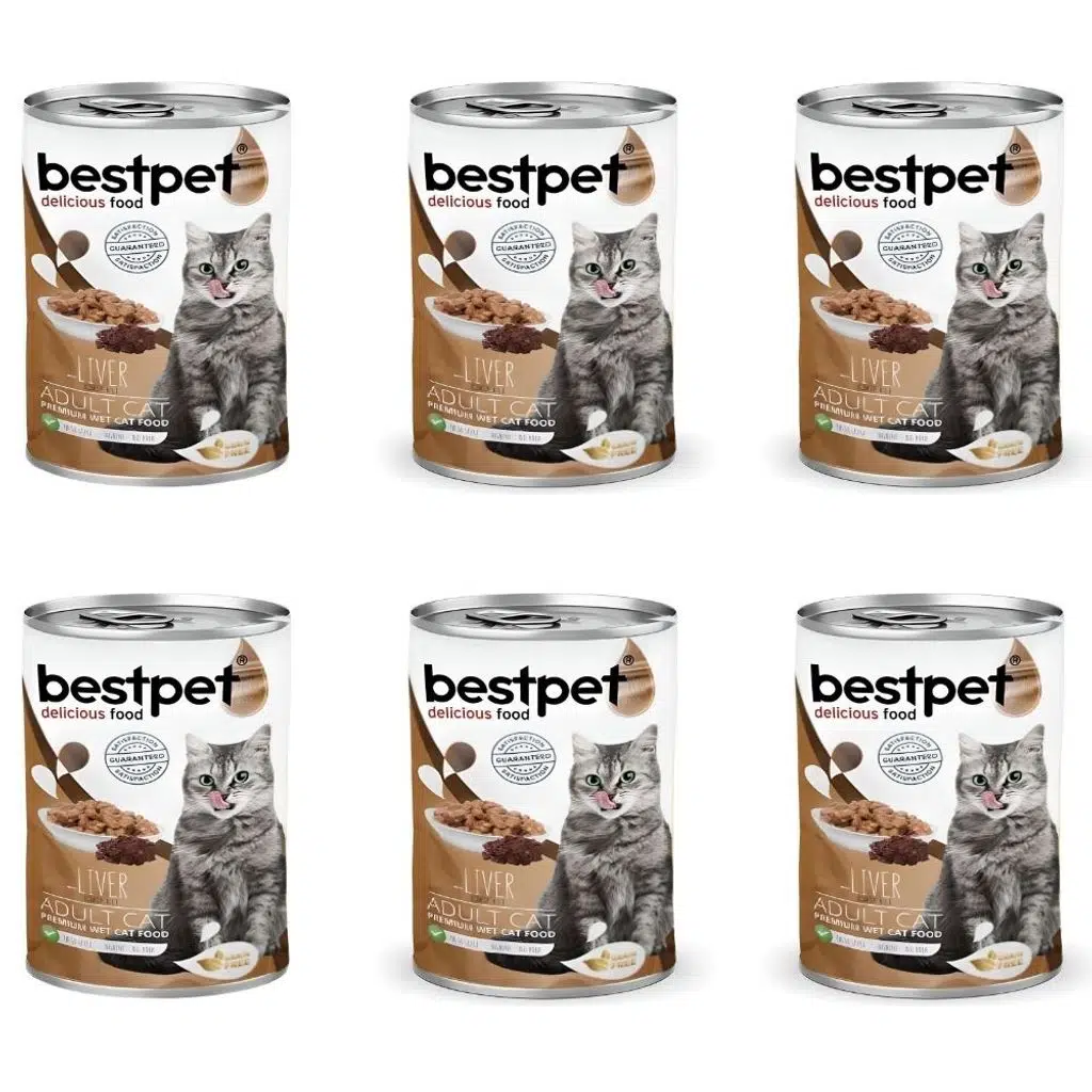 Bestpet Ciğerli Soslu Yetişkin Kedi Konservesi 400 gr 6'lı Paket