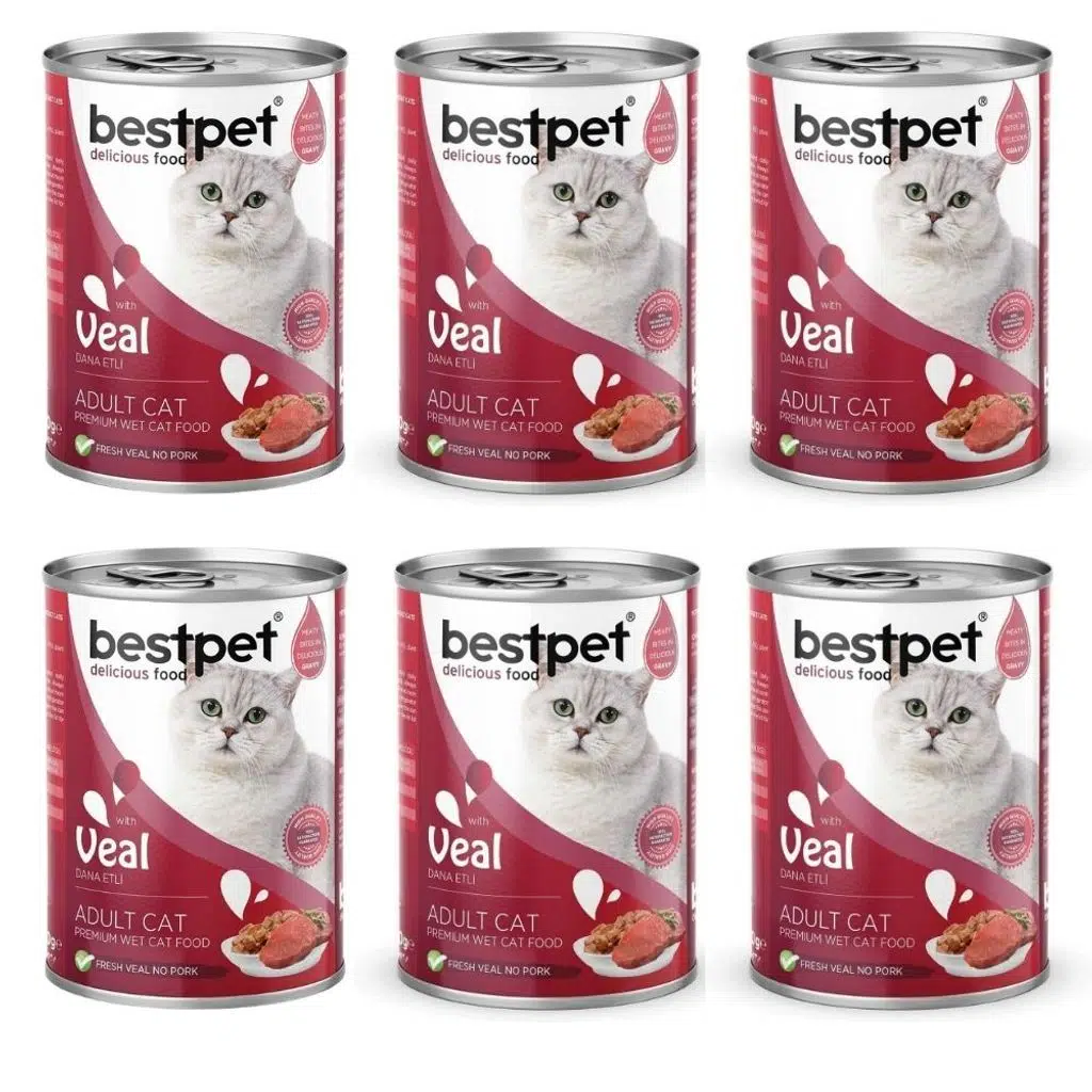 Bestpet Dana Etli Yetişkin Kedi Konservesi 400 gr 6'lı Paket