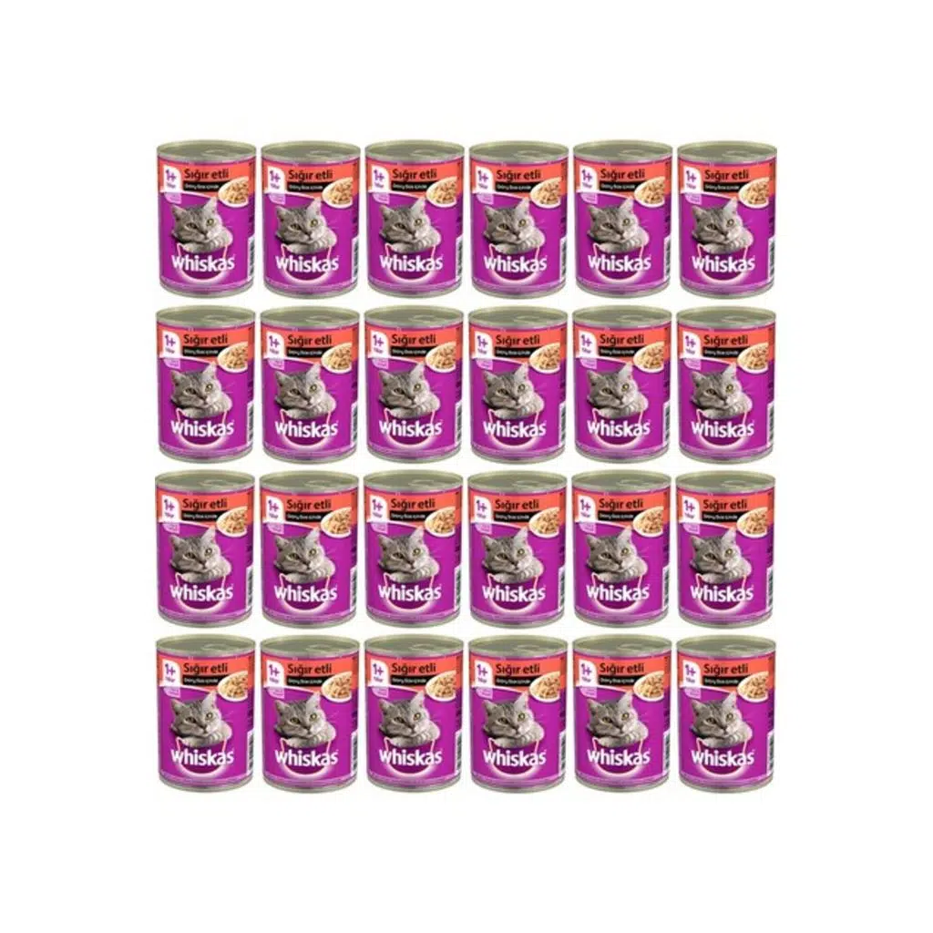 Whiskas Biftekli Konserve Kedi Maması 400 gr X 24 Adet