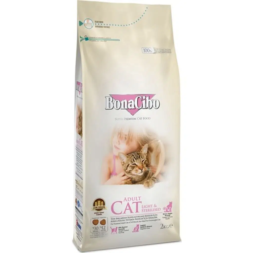 Bonacibo Adult Cat Light - Sterilised Kısırlaştırılmış Kediler İçin Yetişkin Kedi Maması 2 kg