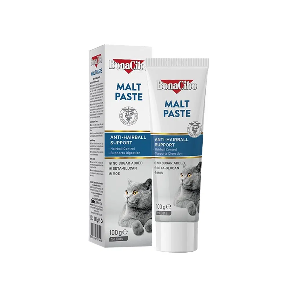BonaCibo Yetişkin Kediler İçin Tüy Yumağı Oluşumunu Önleyici Malt Macun (100 ml)