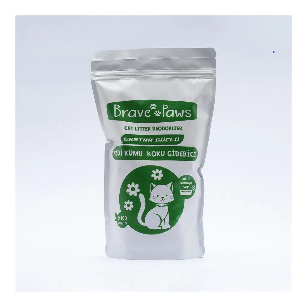 Brave Paws kedi kumu kokusu Organik Doğal Aktif Karbon Kedi Kumu Koku Giderici 420GR.