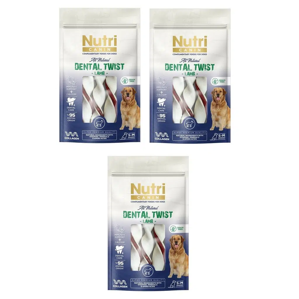 Dental Twist Kuzu Etli S-M Irk İçin Köpek Kemik Ödülü 80 Gr. X 3 Adet