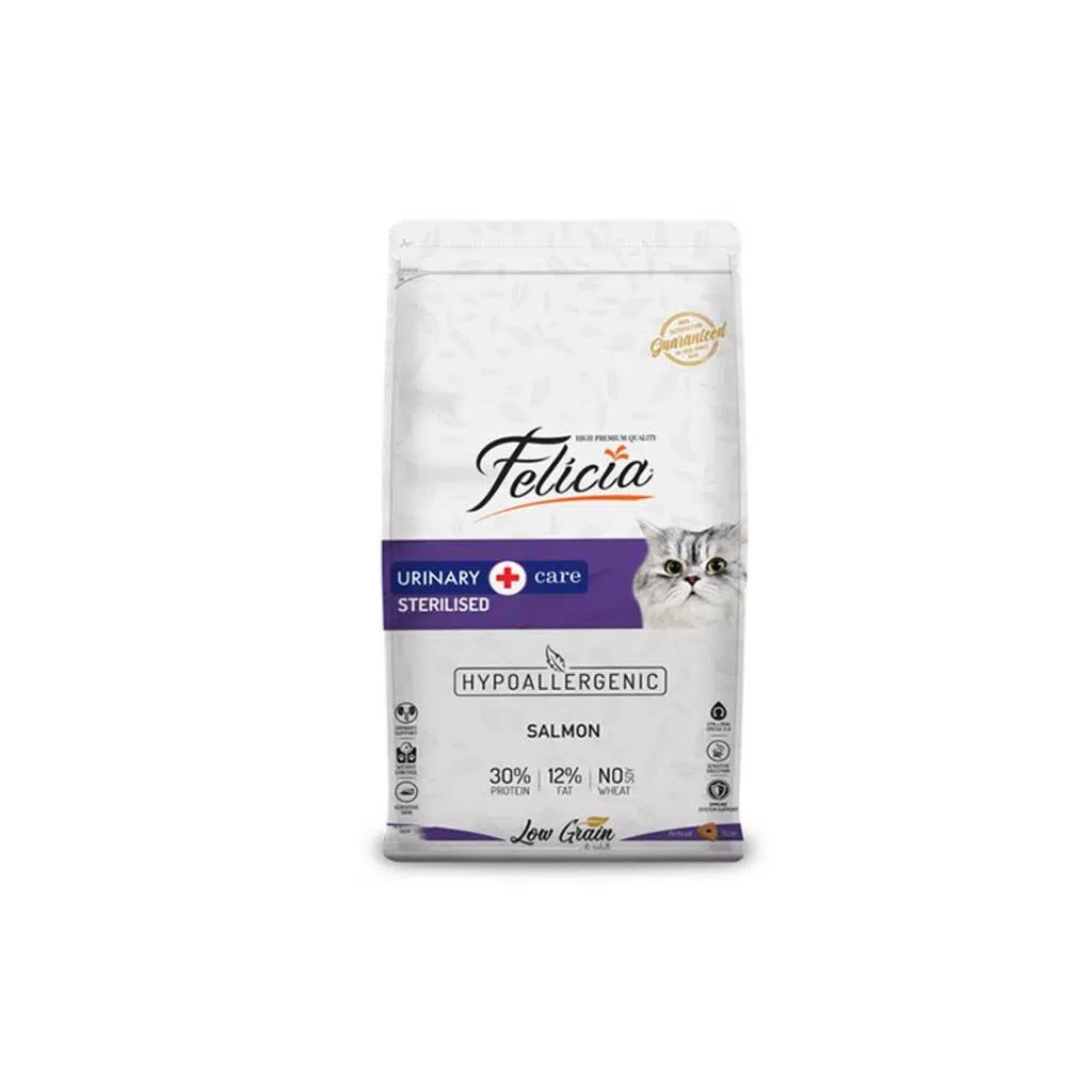 Felicia Urinary Az Tahıllı Somonlu Light-sterilised Kedi Maması 12 Kg