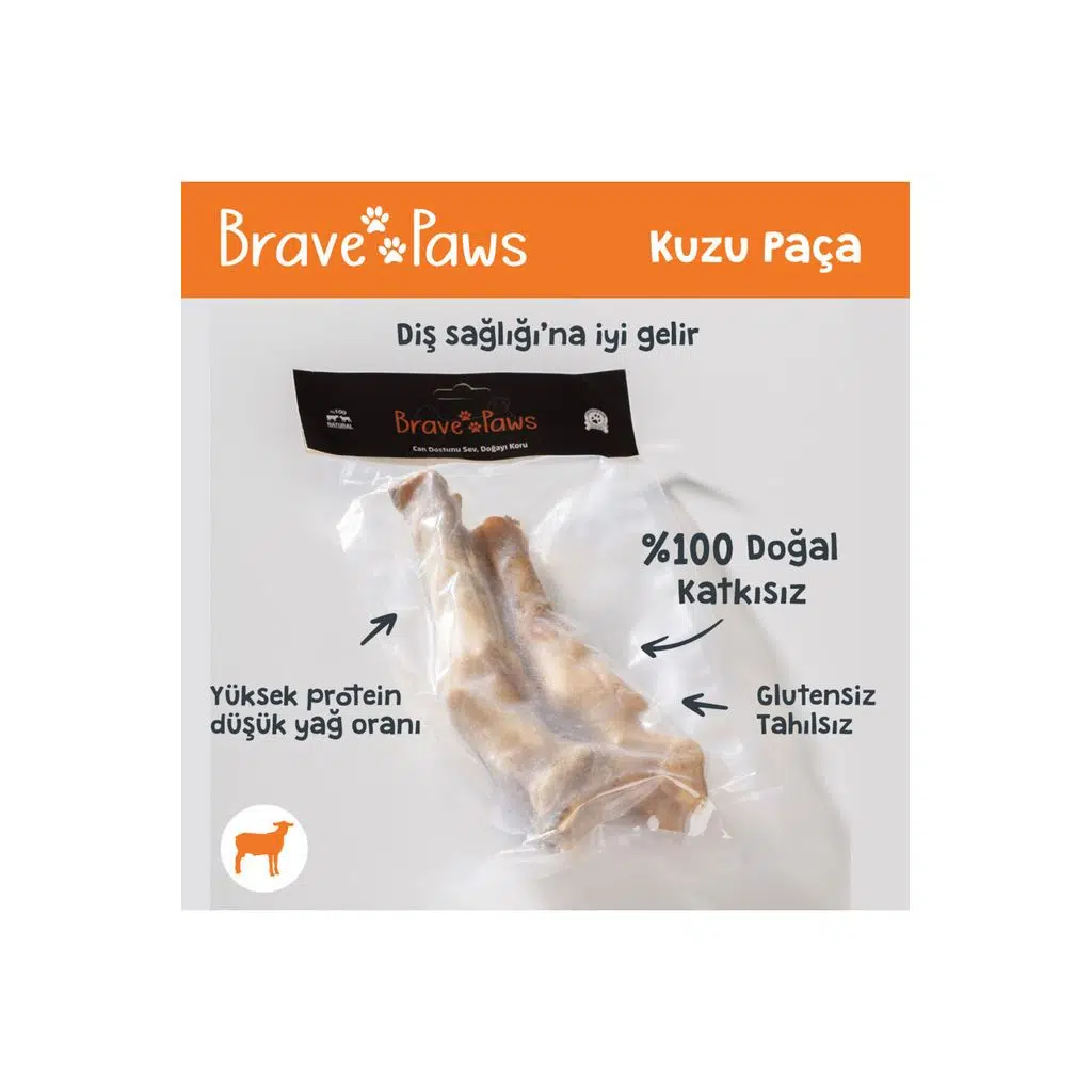 Kurutulmuş Kuzu Ayak %100 Doğal Köpek Ödül Maması 2 Adet