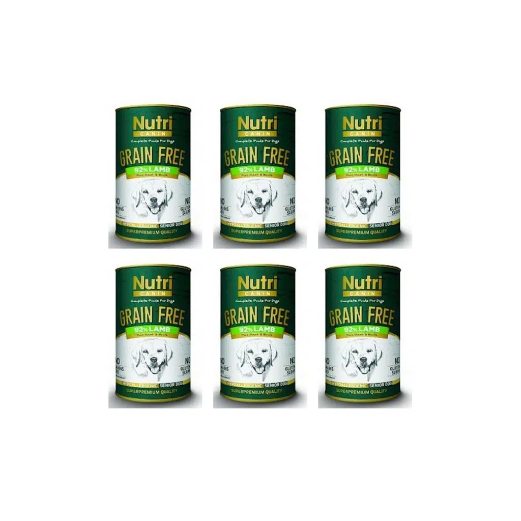 Nutri Canin Kuzu Etli Tahılsız Yaşlı Köpek Konservesi 400 Gr x 6 Adet