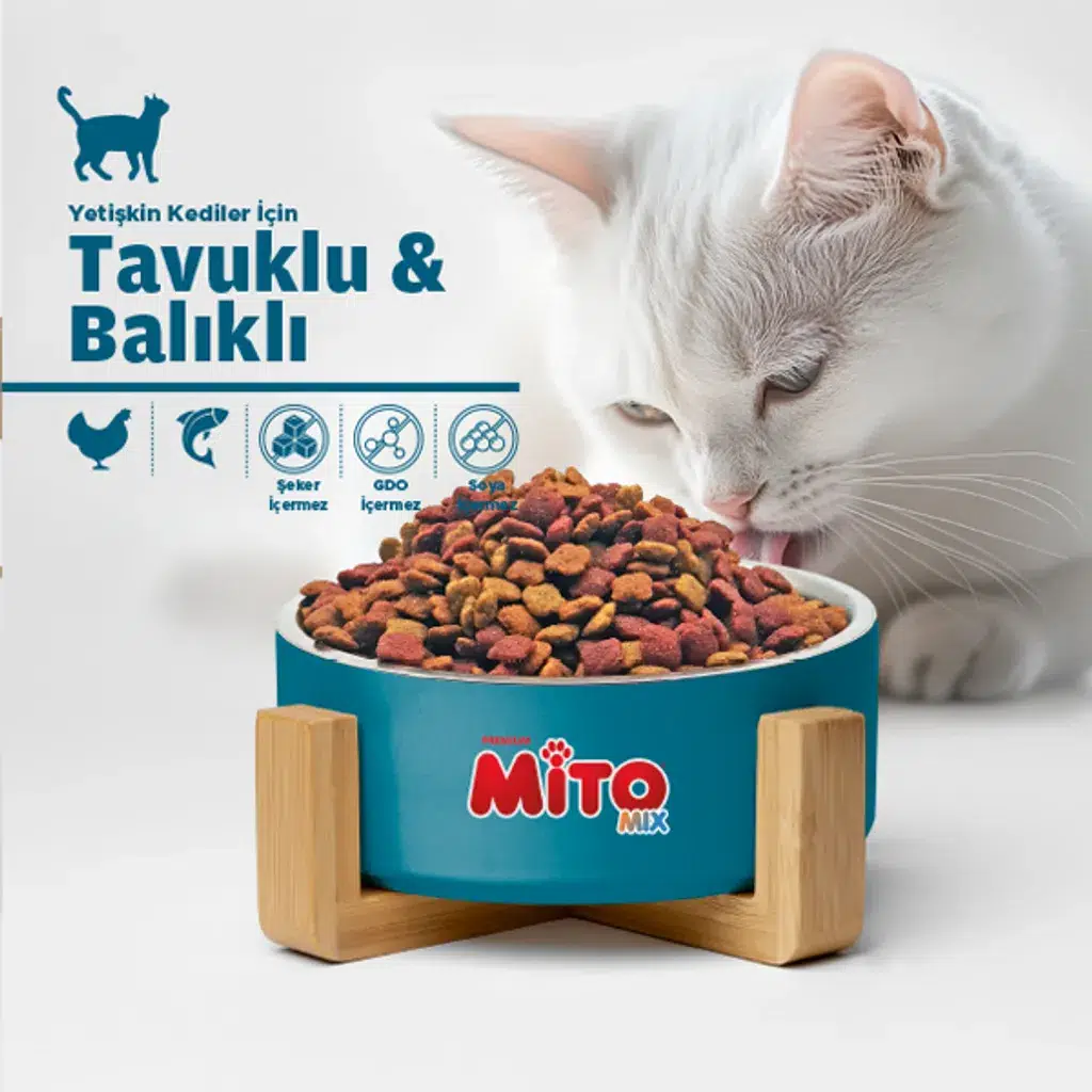 Mito Mix Adult Tavuklu ve Balıklı Yetişkin Kedi Maması 3 Kg Açık Mama
