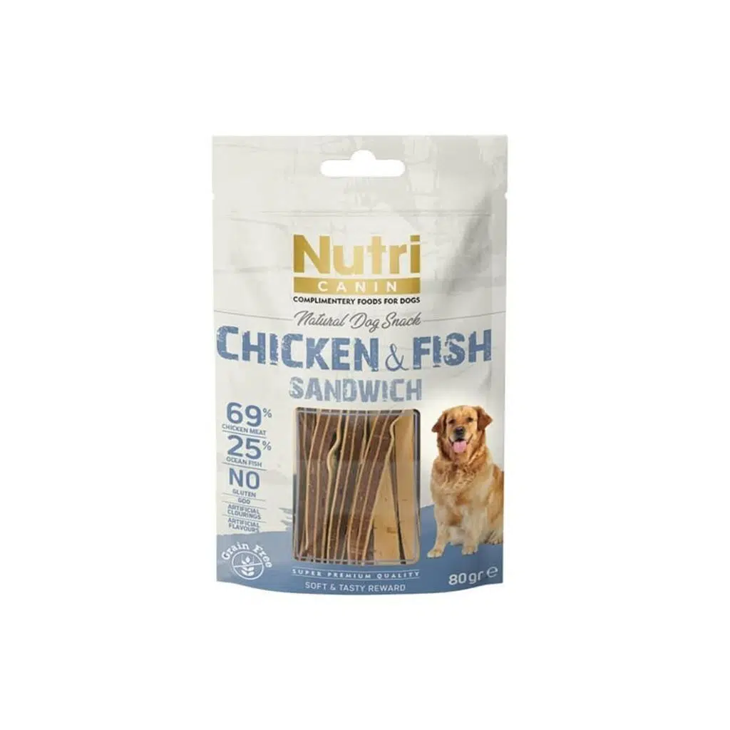 Nutri Canin Tahılsız Tavuklu Ve Balıklı Köpek Ödülü 80 Gr