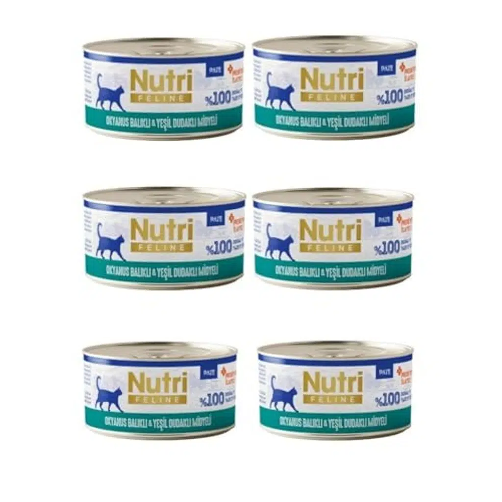 Nutri Feline Gurme Seri: Midyeli & Okyanus Balıklı Tahılsız Pate (6x70g) - Eşsiz Lezzet Şöleni