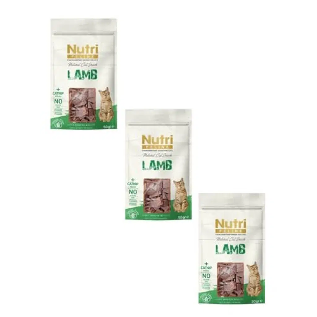 Nutri Feline Natural Cat Snack Lamb - 3'lü Avantaj Paketi (3x50g)