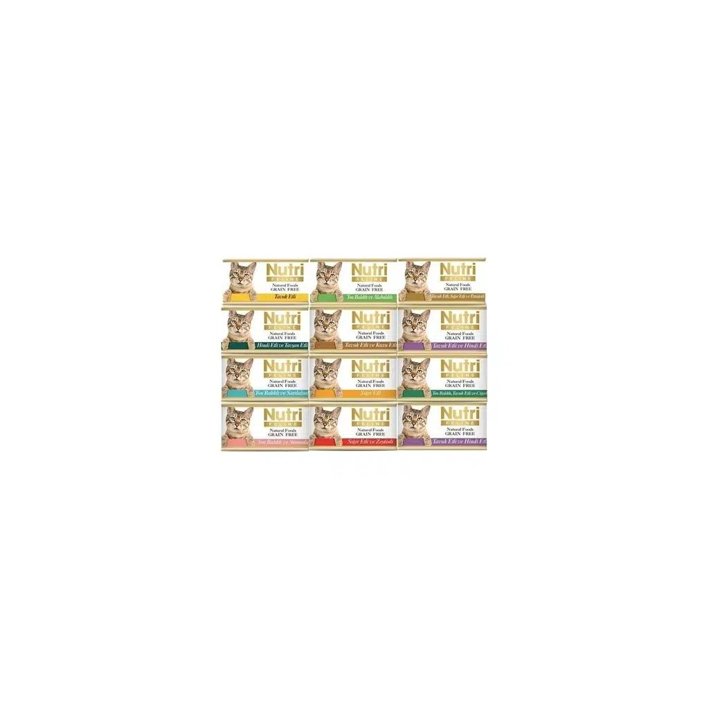 Nutri Feline Tahılsız Karışık Yaş Kedi Maması 12 x 70 gr Özel Paket