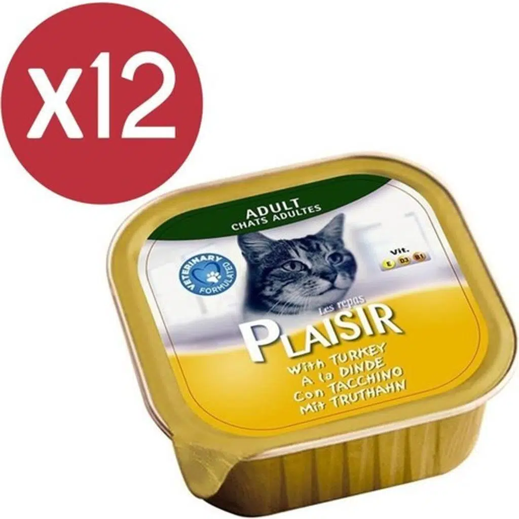 Plaisir Pate Hindili Kedi Konservesi 12X100 gr