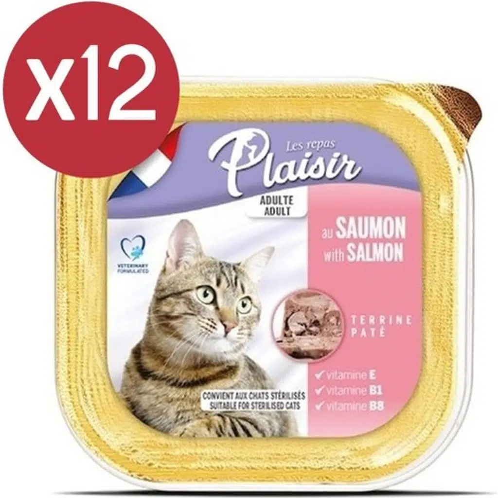 Plaisir Pate Somonlu Kedi Konservesi 12X100 gr