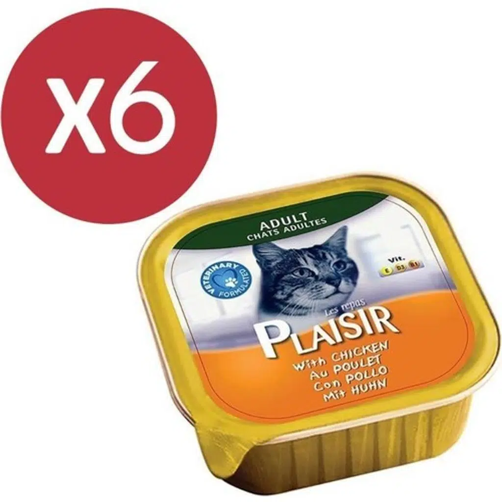 Plaisir Pate Tavuklu Kedi Konservesi 6X100 gr