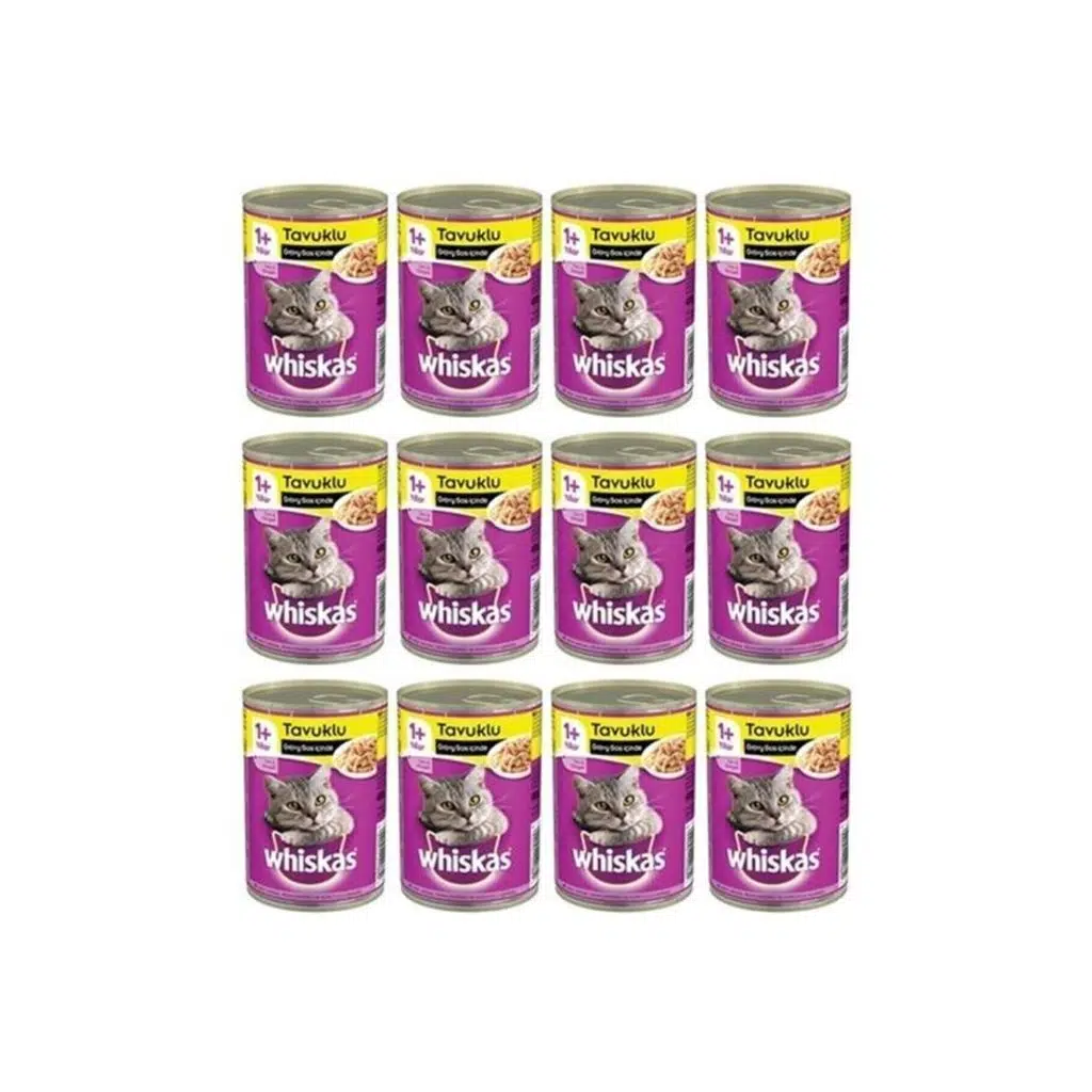 Whiskas Tavuklu Konserve Kedi Maması 400 Gr 24 Adet