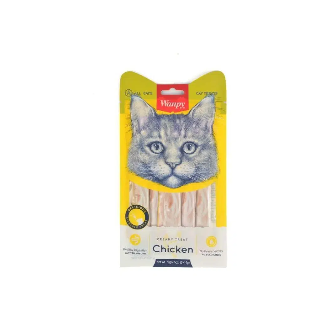 Wanpy Tavuklu Likit Kedi Ödülü 5X14 gr x 4 Adet