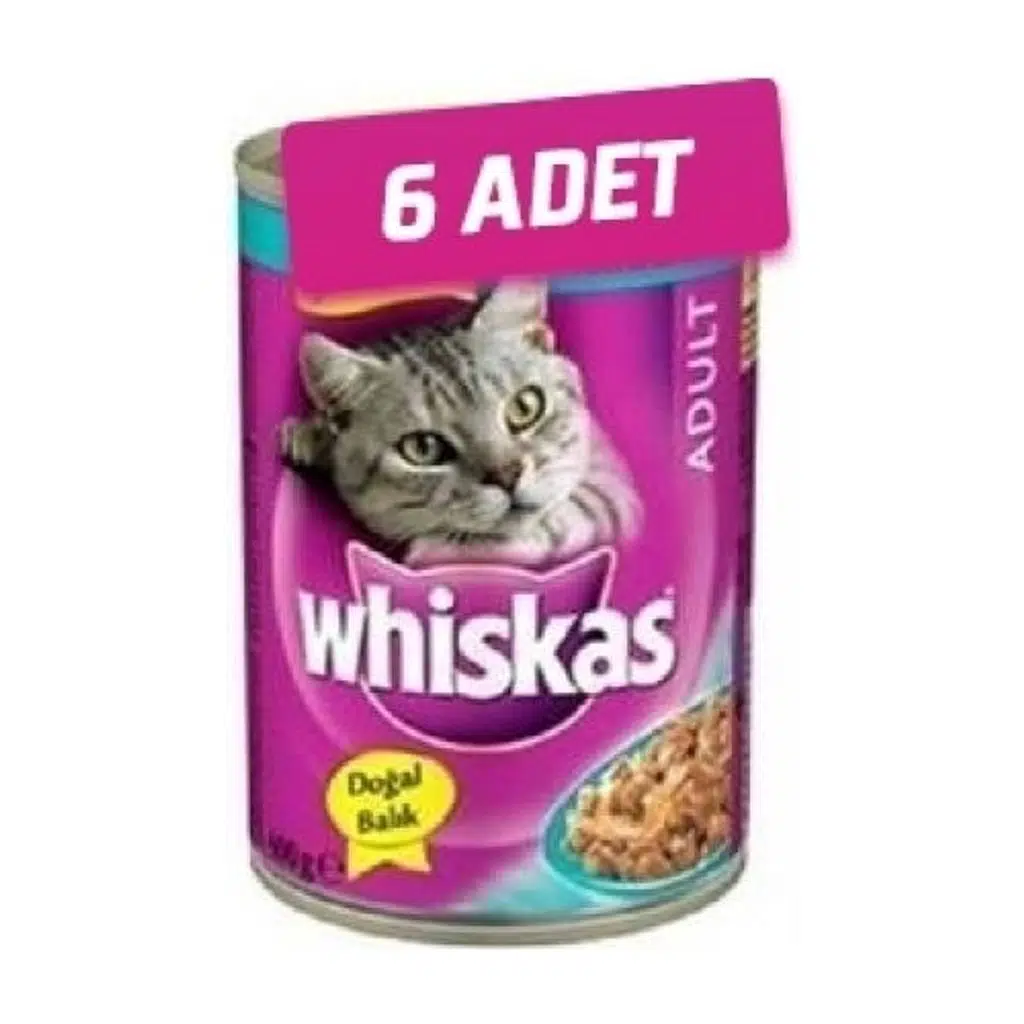 Whiskas 6 Adet - Whiskas Ton Balikli Yetişkin Kedi Konservesi 400 gr